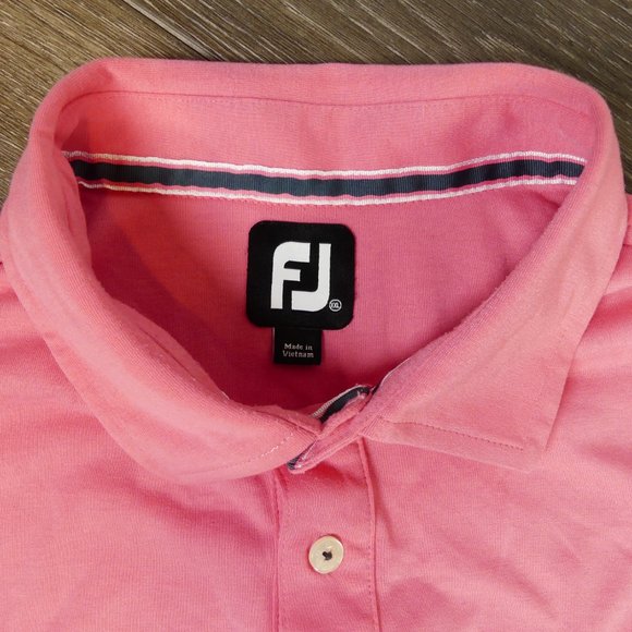 FootJoy Golf Polo Shirt Solid Pink Men's XXL Santa Ana Country Club Embroidery - Picture 2 of 6